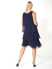 Roman Blue Originals Embellished Frill Swing Dress - Image 3 of 4