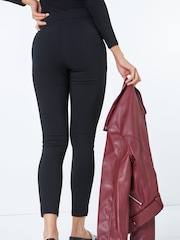 Roman Black Full Length Mock Pocket Stretch Trousers - Image 2 of 5