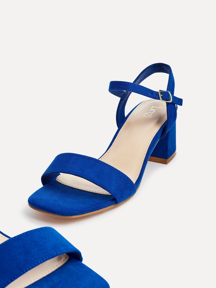 Buy Linzi Cobalt Blue Darcie Low Chunky Block Heeled Sandals from Next USA