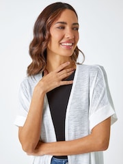 Roman White Short Sleeve Longline Cardigan - Image 4 of 5