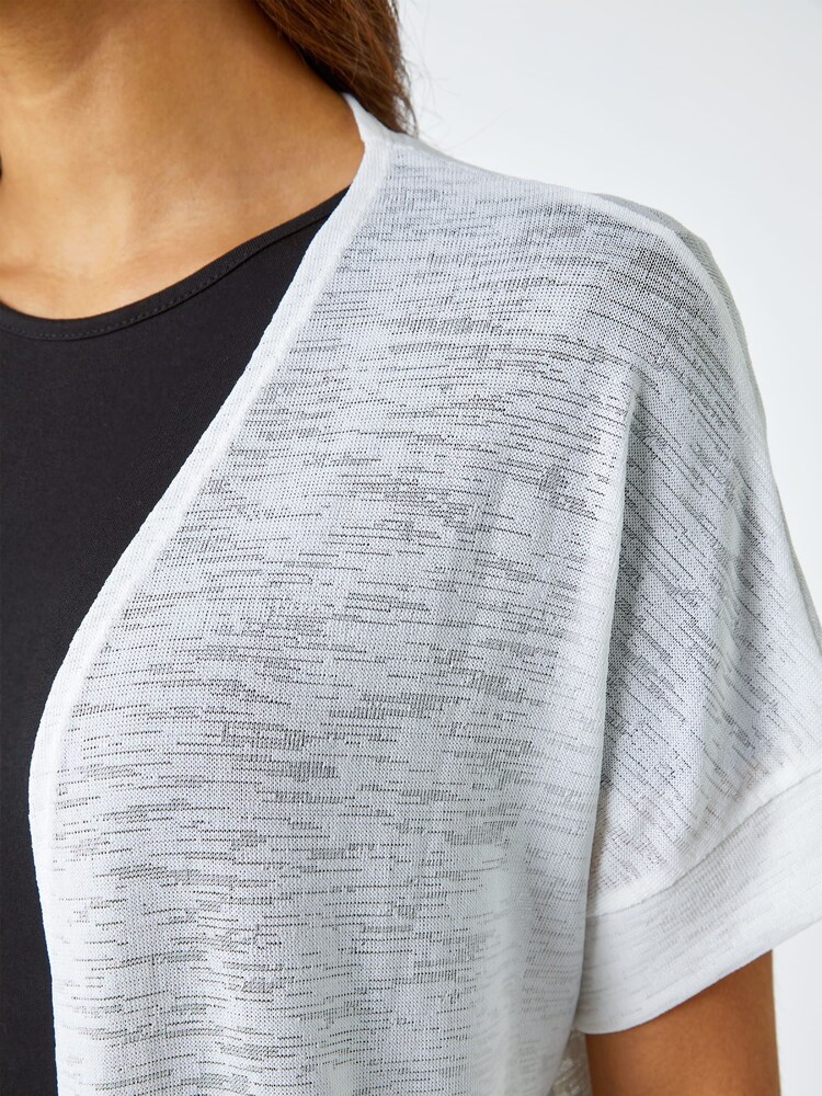 Roman White Short Sleeve Longline Cardigan - Image 5 of 5