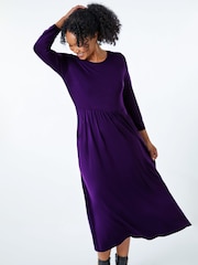 Roman Purple Petite Stretch Jersey Midi Dress - Image 1 of 6