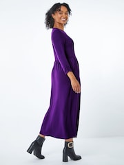 Roman Purple Petite Stretch Jersey Midi Dress - Image 3 of 6