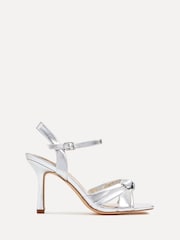 Linzi Silver Blair Knotted Stiletto Heeled Sandals - Image 2 of 5