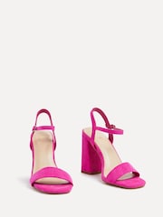 Linzi Pink Beverley Square Toe Block Heeled Sandals - Image 3 of 5
