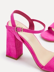 Linzi Pink Beverley Square Toe Block Heeled Sandals - Image 4 of 5