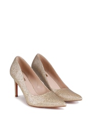 Linzi Gold Overjoyed Stiletto Pointed Court Heels - Image 3 of 4