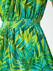 Roman Green Palm Print Tiered Maxi Dress - Image 5 of 5