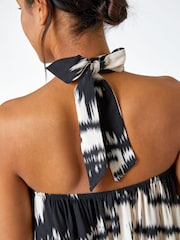 Roman Black Ring Detail Halter Neck Dress - Image 5 of 5