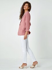 Roman Pink Single Breasted Button Blazer - Image 3 of 5