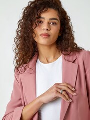 Roman Pink Single Breasted Button Blazer - Image 4 of 5