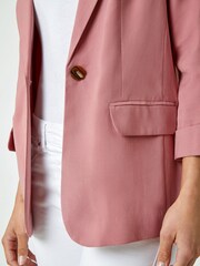 Roman Pink Single Breasted Button Blazer - Image 5 of 5