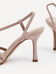 Linzi Nude Silvie Faux Suede Strappy Heeled Sandals - Image 5 of 5