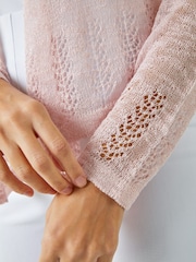 Roman Pink Lightweight Knitted Shrug - Image 4 of 5