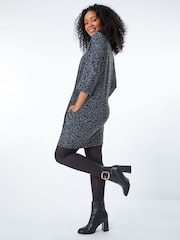 Roman Grey Petite Animal Slouch Dress - Image 2 of 5