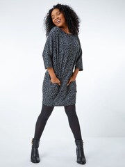 Roman Grey Petite Animal Slouch Dress - Image 3 of 5