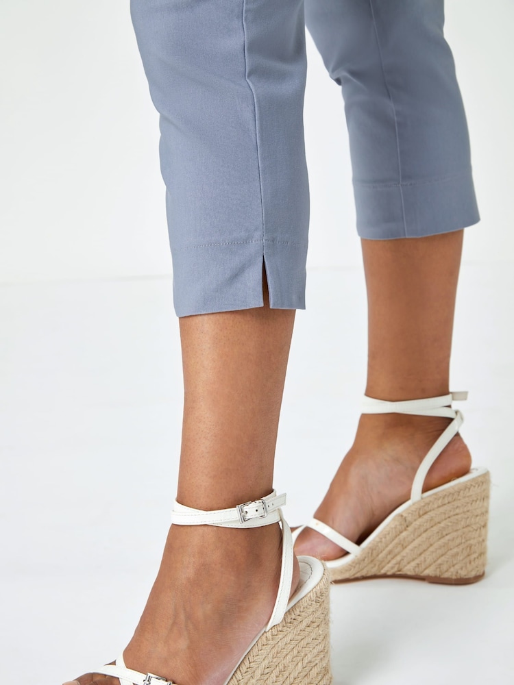 Roman Grey Petite Cropped Stretch Capri Trousers - Image 6 of 6