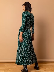 Roman Green Ditsy Floral Print Midi Dress - Image 2 of 4