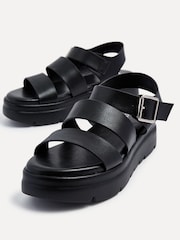 Linzi Black Venus Double Strap Flatform Sandals - Image 5 of 5