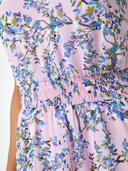 Roman Purple Petite Floral Print Sleeveless Midi Dress - Image 5 of 5