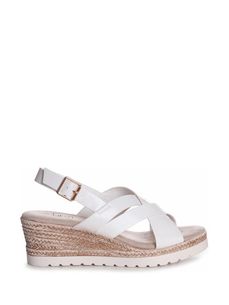 Blanco - Alpargatas de cuña con tira trasera y tiras delanteras cruzadas Myla de Linzi - Imagen 2 de 4 Blanco - Alpargatas de cuña con tira trasera y tiras delanteras cruzadas Myla de Linzi - Imagen 2 de 4