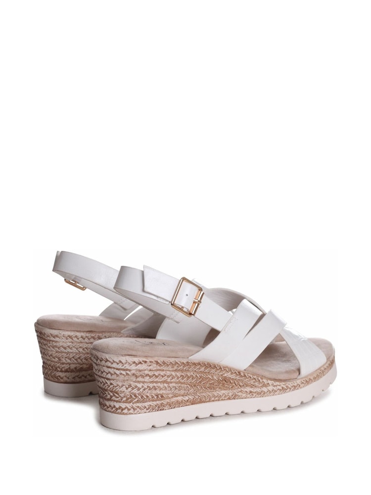 Blanco - Alpargatas de cuña con tira trasera y tiras delanteras cruzadas Myla de Linzi - Imagen 4 de 4 Blanco - Alpargatas de cuña con tira trasera y tiras delanteras cruzadas Myla de Linzi - Imagen 4 de 4
