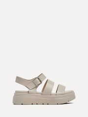 Linzi Nude Venus Double Strap Flatform Sandals - Image 2 of 5