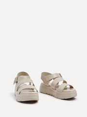 Linzi Nude Venus Double Strap Flatform Sandals - Image 3 of 5