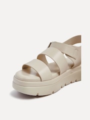 Linzi Nude Venus Double Strap Flatform Sandals - Image 4 of 5