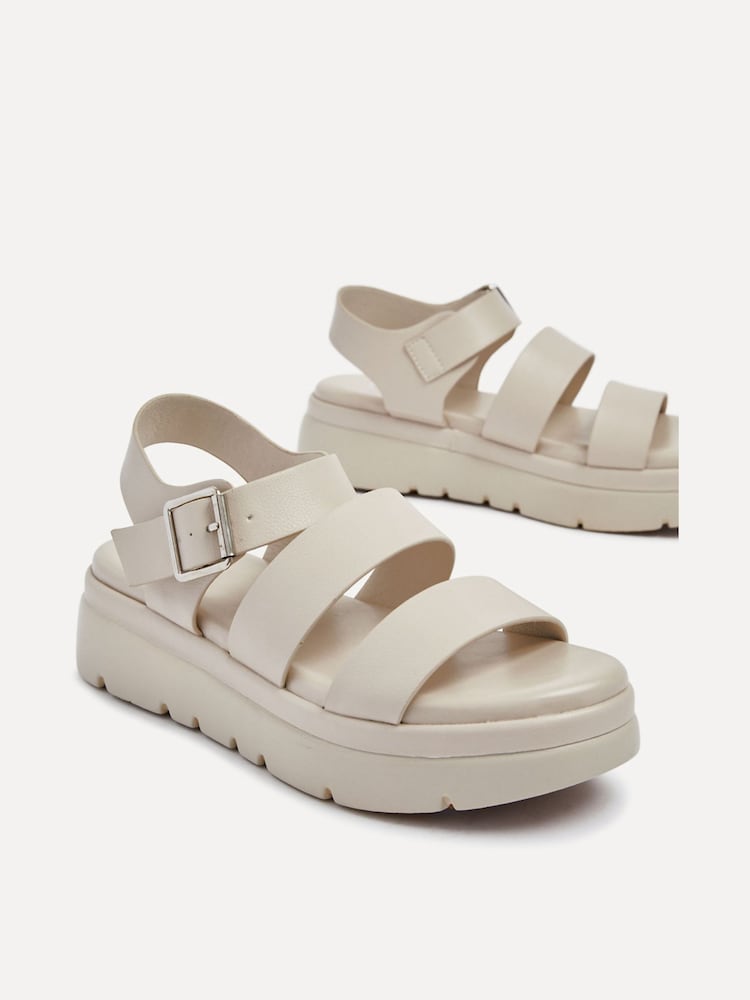 Linzi Nude Venus Double Strap Flatform Sandals - Image 5 of 5
