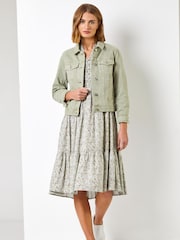 Roman Sage Green Denim Jacket - Image 2 of 5
