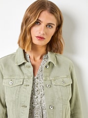 Roman Sage Green Denim Jacket - Image 5 of 5