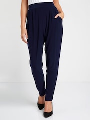 Roman Blue Jersey Stretch Harem Trousers - Image 1 of 4