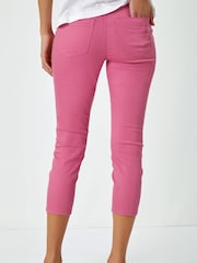 Roman Pink Cropped Stretch Denim Jeggings - Image 2 of 5