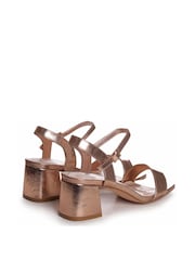 Linzi Gold Chrome Darcie Barely There Block Heeled Sandals - Image 4 of 4