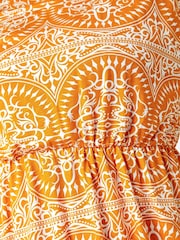 Roman White Curve Print Stretch Top - Image 5 of 5