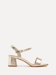 Kultainen/kullanvärinen Plated - Linzi Darcie Low Chunky Block Heeled Sandaalit - Kuva 2 / 5