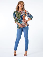Roman Blue Petite Full Length Twill Jeans - Image 3 of 5