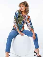 Roman Blue Petite Full Length Twill Jeans - Image 4 of 5