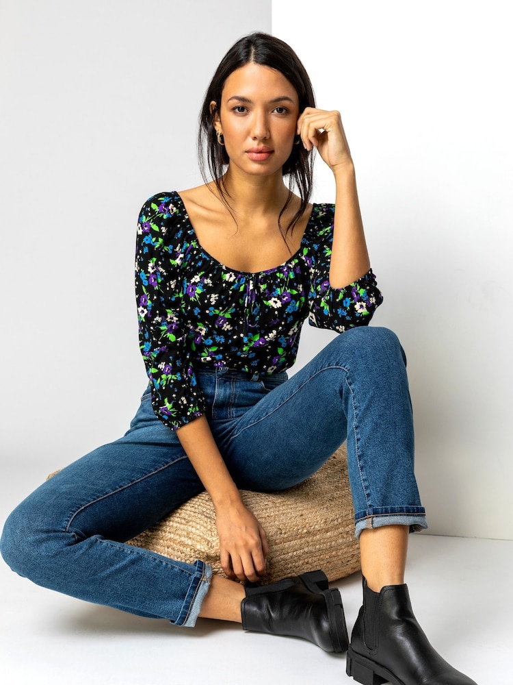 Roman Blue Slim Leg Mom Jeans - Image 4 of 4