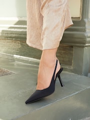 Negro mate - Zapatos de tacón tipo salón con tira trasera Fling de Linzi - Imagen 2 de 6