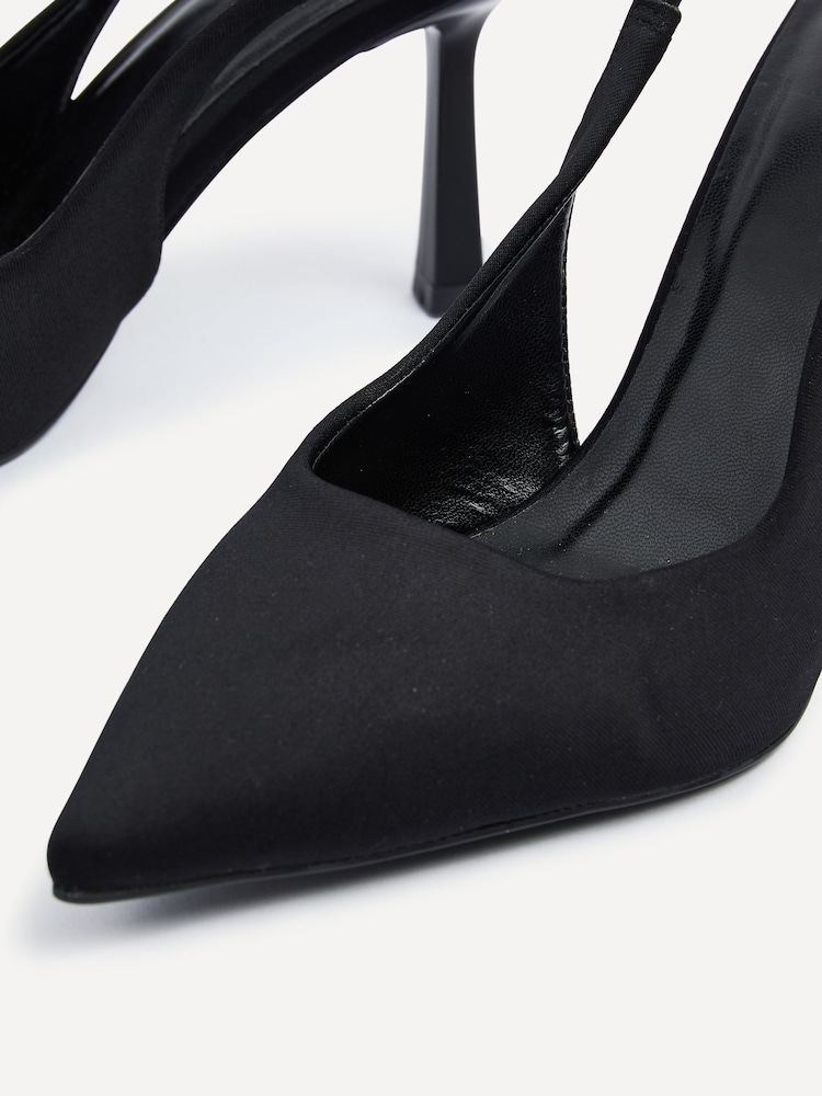 Negro mate - Zapatos de tacón tipo salón con tira trasera Fling de Linzi - Imagen 6 de 6