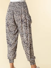Roman Black Animal Print Hareem Lounge Joggers - Image 2 of 4