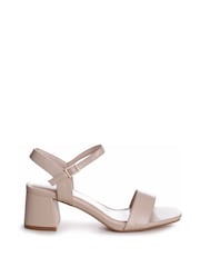 Linzi Nude Darcie Low Chunky Block Heeled Sandals - Image 2 of 4
