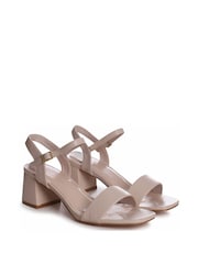 Linzi Nude Darcie Low Chunky Block Heeled Sandals - Image 3 of 4