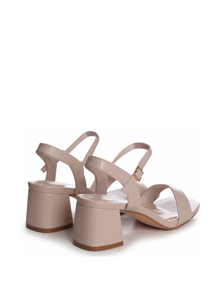 Linzi Nude Darcie Low Chunky Block Heeled Sandals - Image 4 of 4