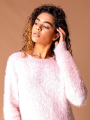 Roman Pink Mosaic Print Fluffy Jumper - Image 4 of 4