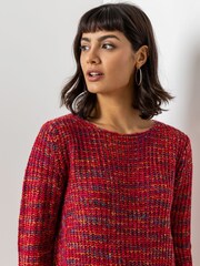 Roman Red Curved Hem Stitch Detail Jumper - Image 5 of 5