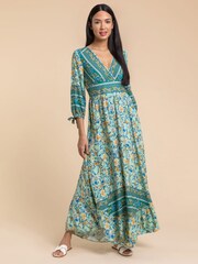 Roman Green Floral Border Print Maxi Dress - Image 3 of 4