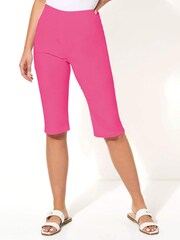 Roman Pink Knee Length Stretch Shorts - Image 5 of 8